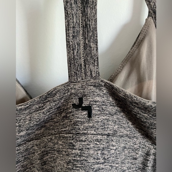 NWOT JoyLab Strappy Heathered Taupe Sports Bra - Picture 2 of 5